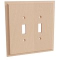 Designs Of Distinction Double Light Switch Plate - Hard Maple 01451001HM1